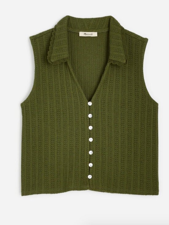 Madewell Tops - Madewell Crochet-Knit V-Neck Sweater Vest